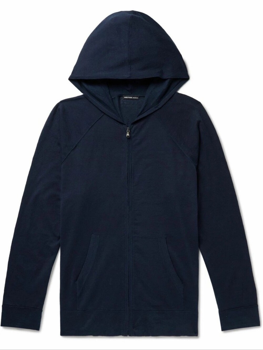 James Perse - Linen-Blend Zip-Up Hoodie - Blue Size 2 (M)